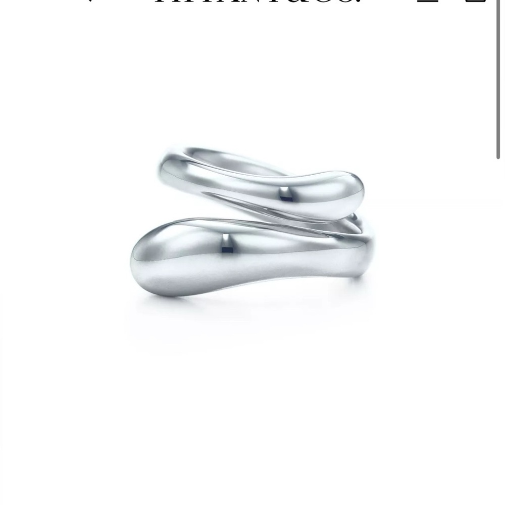 ✨ Tiffany & Co Elsa Peretti Sterling Tear Drop Ring